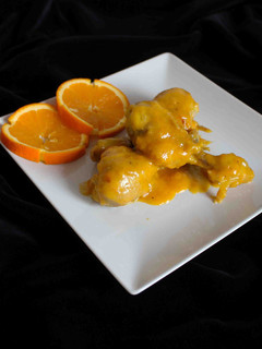 Una foto de Muslos de pollo a la naranja