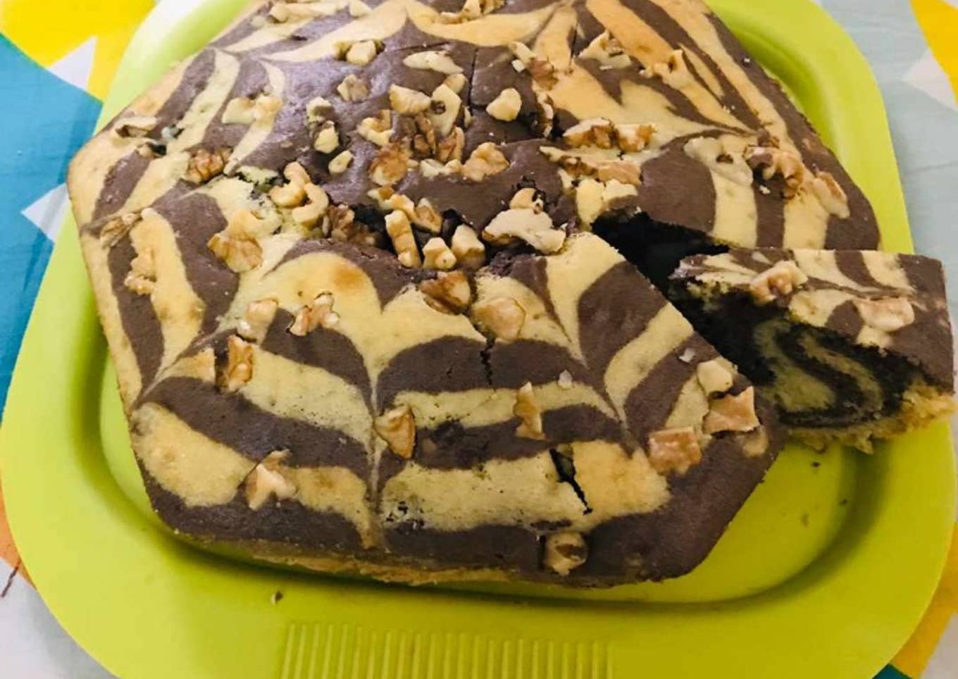 Marble cake (eggless)