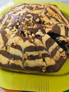 A picture of Marble cake (eggless).