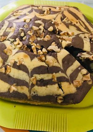 A picture of Marble cake (eggless).