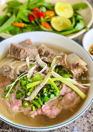 Hình của món Phở Sườn Bò.