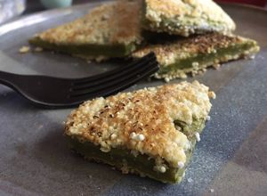 Una foto de Nopales asados capeados en amaranto