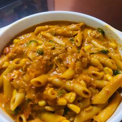 A picture of Pink sauce pasta.