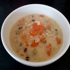 A picture of My Mixed Broth Creamed Veggie Soup. ☺.