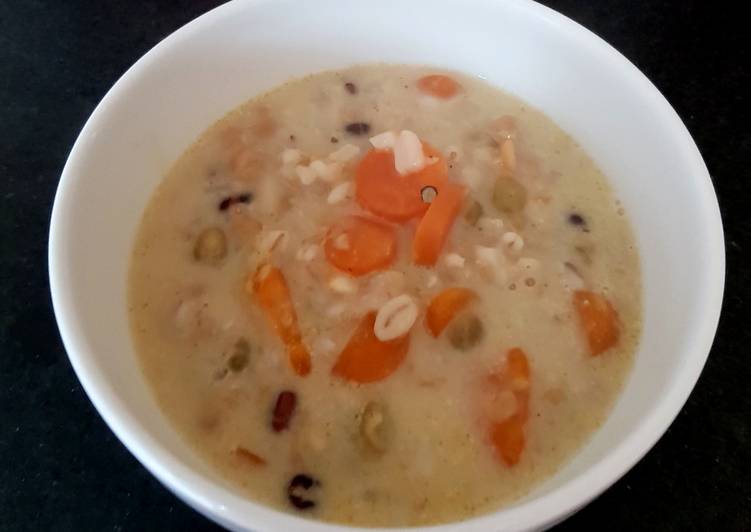 Simple Way to Make Super Quick Homemade My Mixed Broth Creamed Veggie Soup. ☺