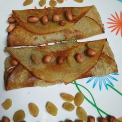 A picture of Jaggery stuff pan cake.