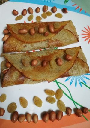 A picture of Jaggery stuff pan cake.