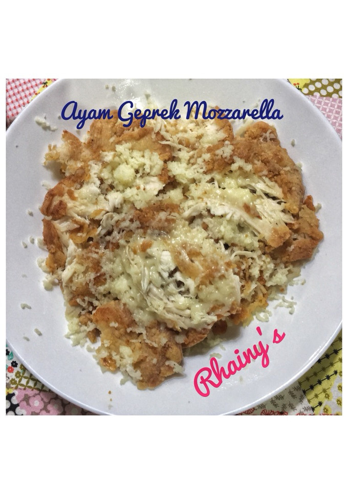 Foto resep Ayam Geprek Mozzarella (tanpa sambal)