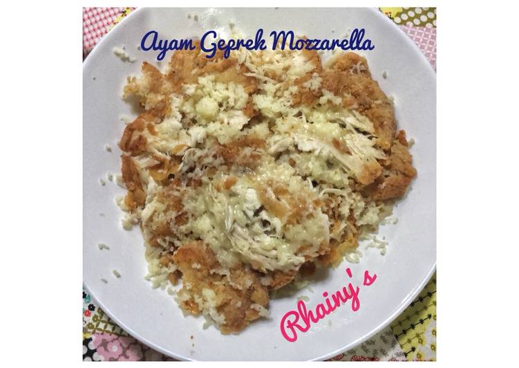 Resep Ayam Geprek Mozzarella (tanpa sambal) Anti Gagal