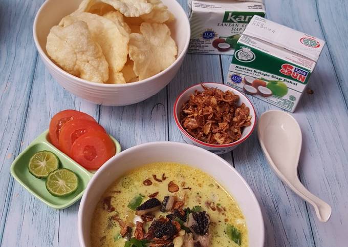 Ternyata begini loh! Resep  membuat Soto Babat Kuah Santan  gurih