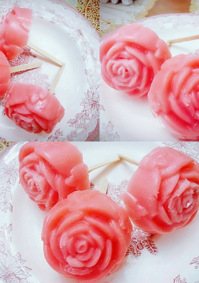 Una foto de Paleta helada (durofrio) de Fresa con leche. rico y muy fácil