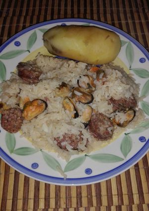 Una foto de Arroz con mariscos