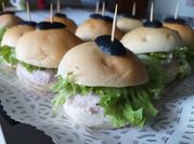 Una foto de bocadillo vegetariano