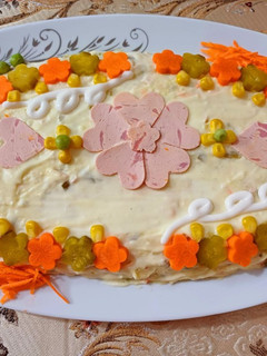 عکسی از دستور الویه با ژامبون