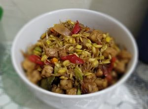 Foto resep Tumis Kecambah Kedelai mixed Tempe