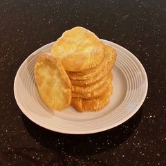 A picture of Cloud Bread with Romano Cheese and Garlic Pepper.