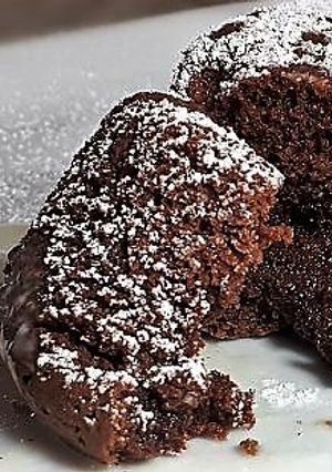 Foto di Flan di castagne e cioccolato cuore caldo