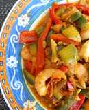 Verduras al wok con camarones 🦐