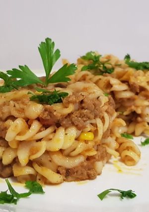 O poză a rețetei Paste bolognese gratinate.