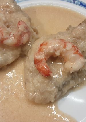 Una foto de Rape en salsa de gambones
