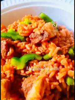 A picture of Asun jollof.
