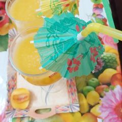 A picture of Peach sharbat (juice).