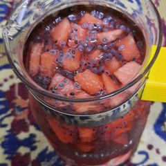 Watermelon roohafza sharbat A picture of Watermelon roohafza sharbat.