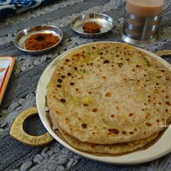 A picture of Sweet Corn and Cheese Paratha/Parata.