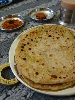 A picture of Sweet Corn and Cheese Paratha/Parata.