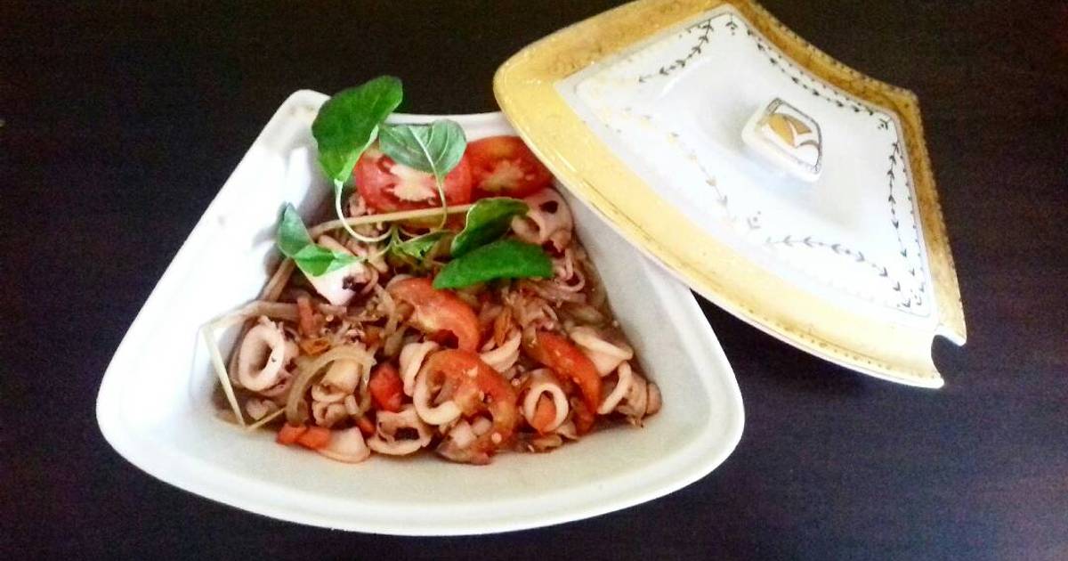 Cumi Basah Pedas Asam Manis