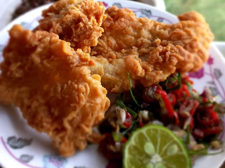 Cara Gampang Membikin Resep Kulit ayam krispi sambal matah yang Menggugah Selera Anti Ribet, Bisa Manjain Lidah