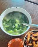 Canh mồng tơi, mướp nấu lạc