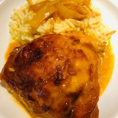 A picture of Tangy Teriyaki Apricot Chicken 🐔.