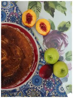 عکسی از دستور کیک سیب و شلیل