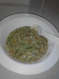 Foto resep Bubur brokoli wortel ayam kampung mpasi 9bulan