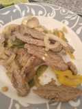 Arrachera con verduras