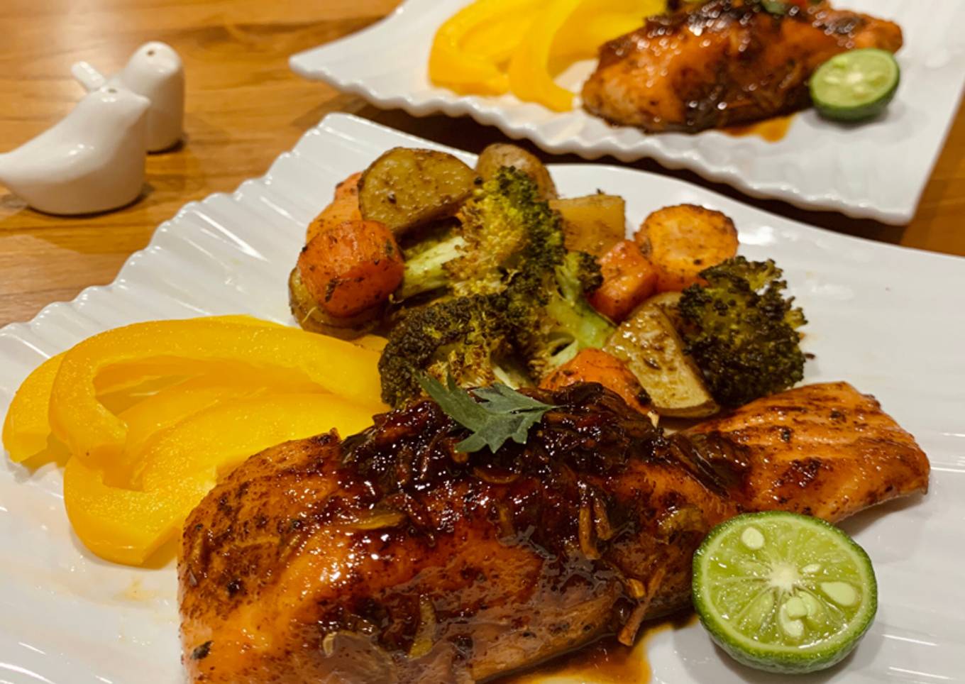 Honey Glazed Salmon - Salmon bakar saus madu