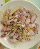 Mực cơm luộc sả, gừng 🐙