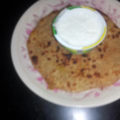 A picture of Raw papaya parathi.