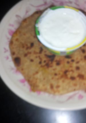A picture of Raw papaya parathi.