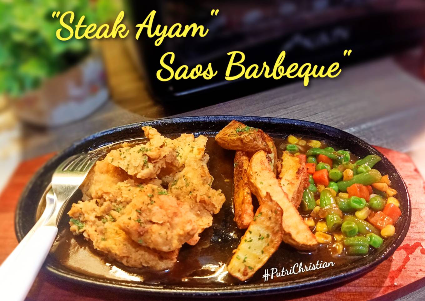 Steak ayam saos barbeque