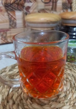 عکسی از دستور دمنوش زعفران و سیب و گل محمدی
