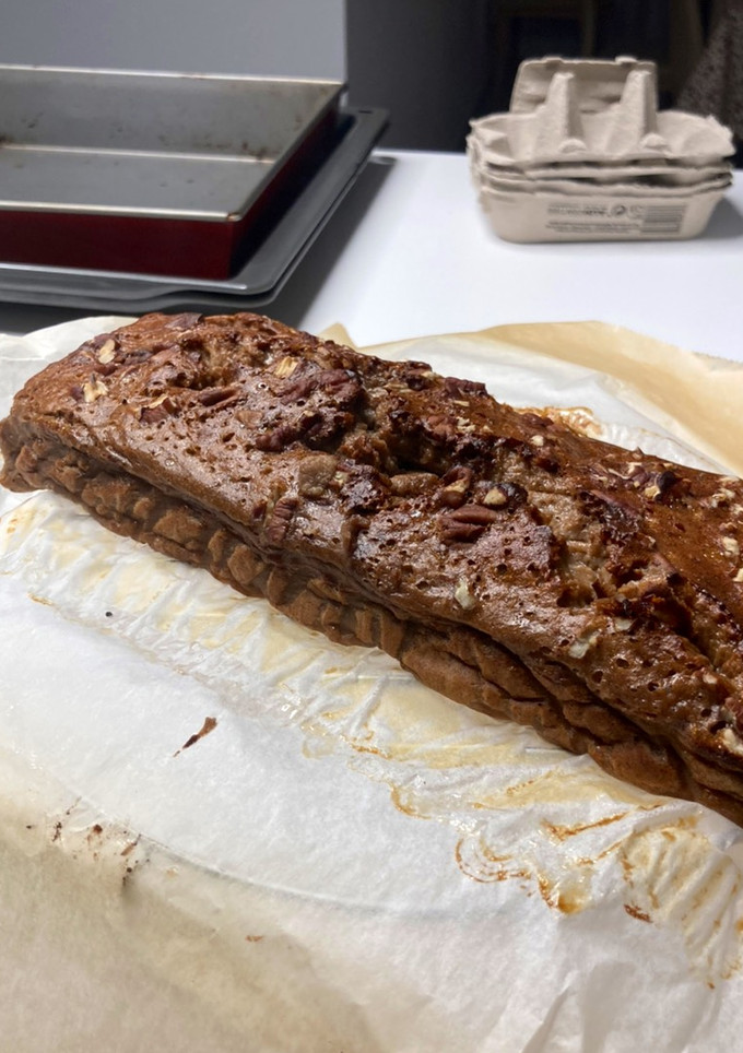 Una foto de Plátano y chocolate postre
