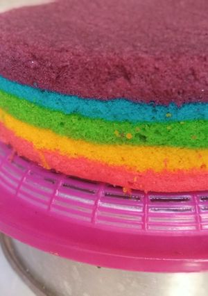 Foto resep Rainbow cake 4 telur