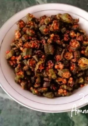 A picture of Deep Fried Kurkuri Bhindi.
