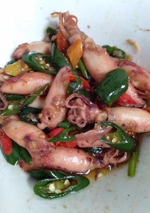 Foto resep Cumi asin cabe ijo sederhan