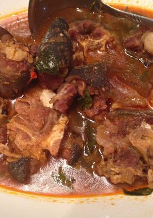 A picture of Cow tail peppersoup.