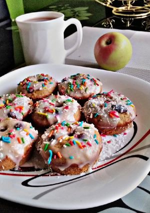 A picture of Baked Carrot cake donuts#allstarscontest.