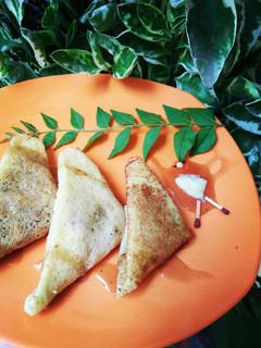 A picture of Stuffed Moong dal cheela.