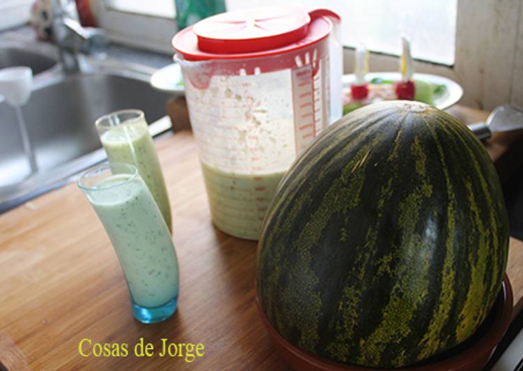 Gazpacho de pepino y melón
